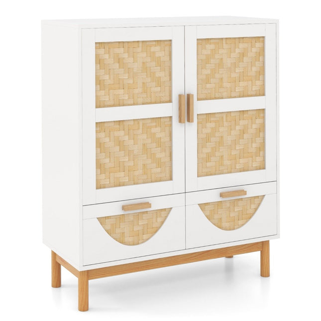 Sideboard buffet cabinet with 2 doors & 2 drawers & adjustable shelf kitchen cabinet