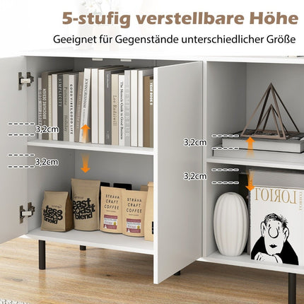 Sideboard with 2 Doors & Adjustable Shelves Modern Kitchen Cabinet Buffet Cabinet