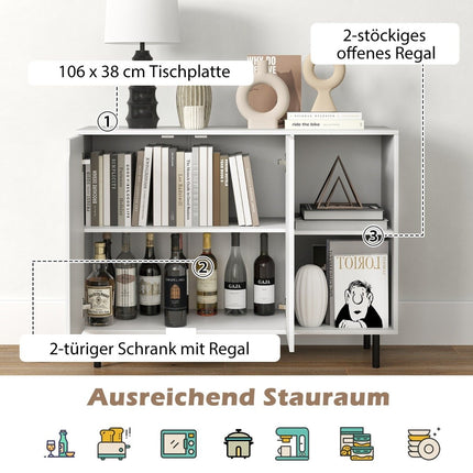 Sideboard with 2 Doors & Adjustable Shelves Modern Kitchen Cabinet Buffet Cabinet
