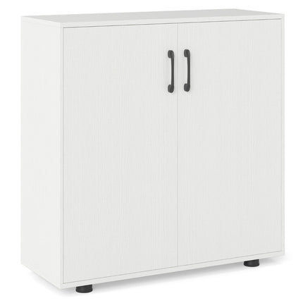 Sideboard with Adjustable Shelf, White Storage Cabinet
