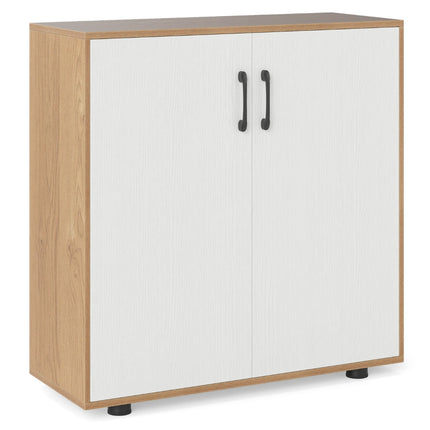 Sideboard with Adjustable Shelf and Doors, Natural Finish