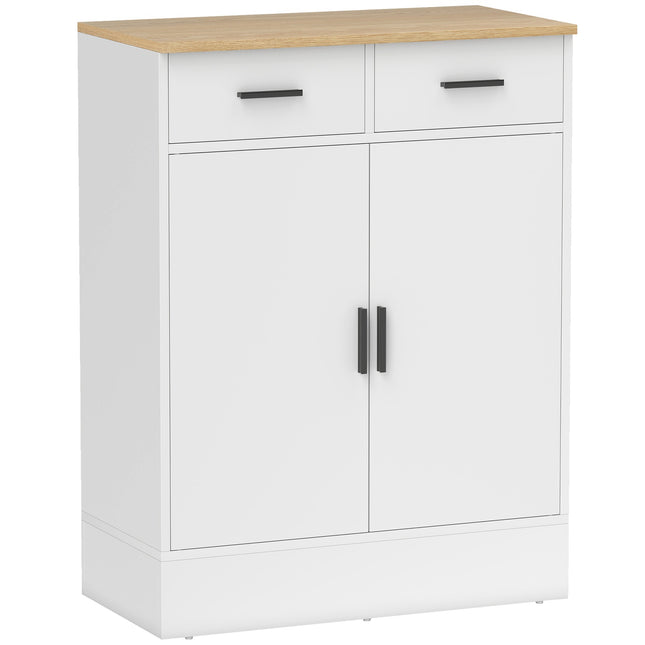 Sideboard with Storage, 2 Drawers, Adjustable Shelf, Wood