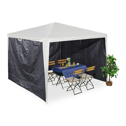 Side panels in gray pavilion - set of 3