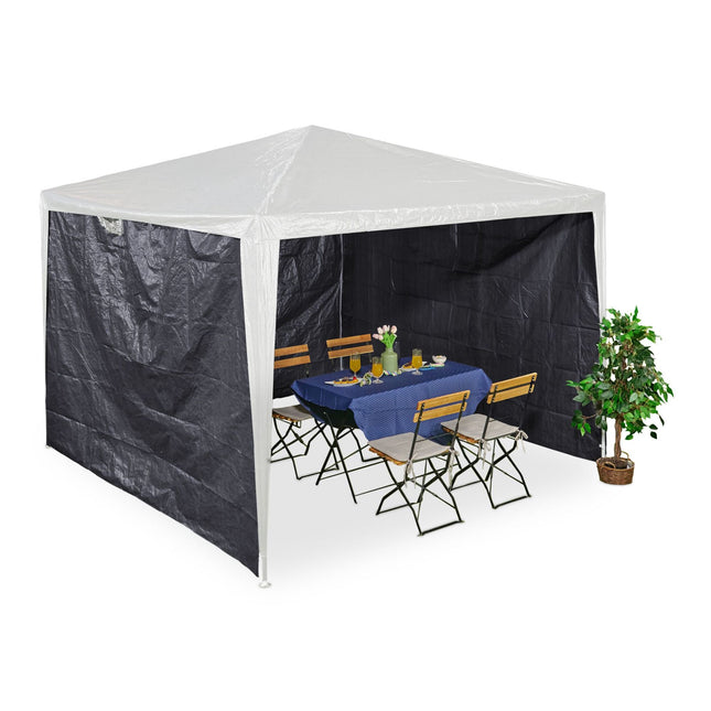 Side panels in gray pavilion - set of 3