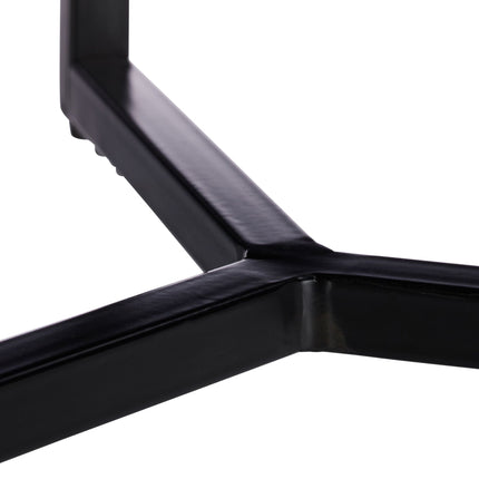 Side table around glass & metal