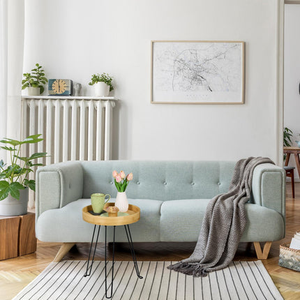 Side table bamboo & metal