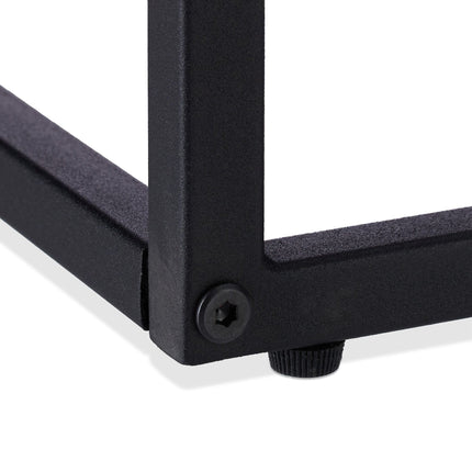 Side table black with metal base
