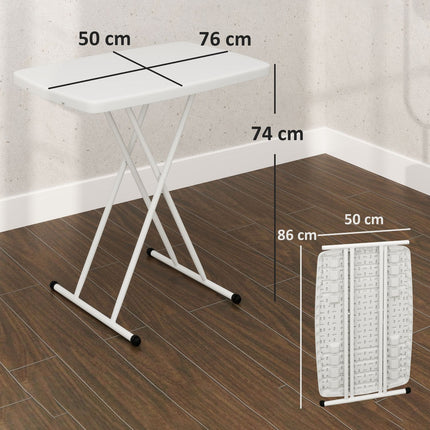Height-adjustable folding plastic garden table - Outdoor/indoor use