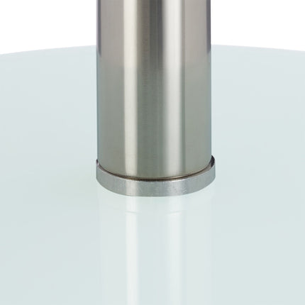 Side table in glass and stainless steel