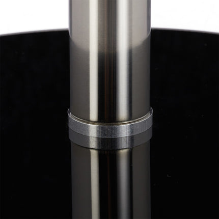 Side table in glass and stainless steel
