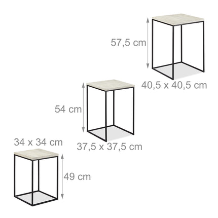 Side table set of 3