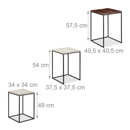 Side table set of 3