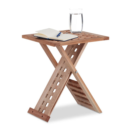 Side table walnut foldable