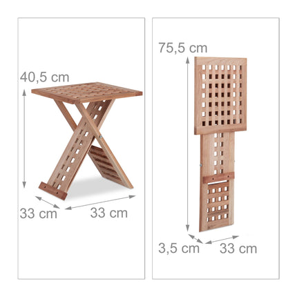 Side table walnut foldable