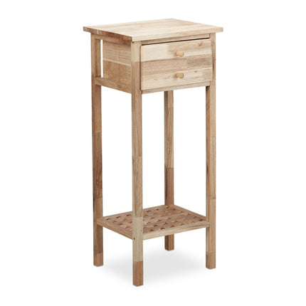 Side table walnut with drawer