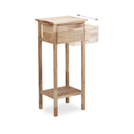Side table walnut with drawer