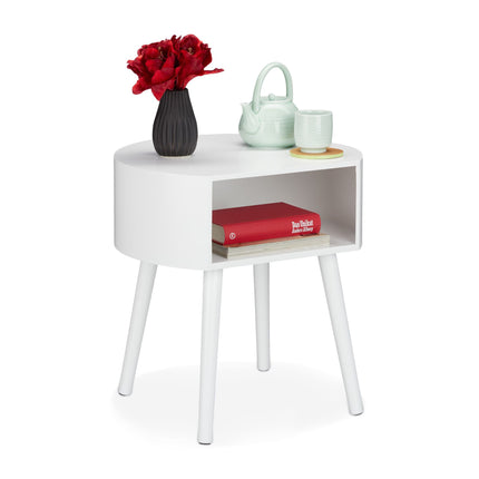 Side table with compartment