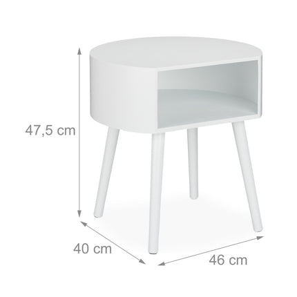 Side table with compartment