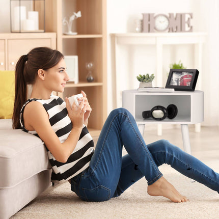 Side table with compartment