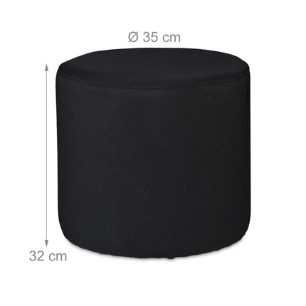 Side table with footstool black