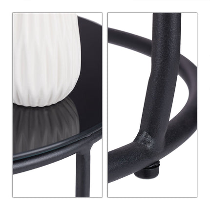 Side table with integrated stool