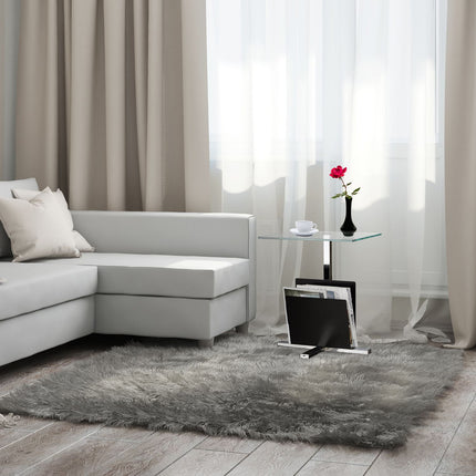 Side table with magazine rack