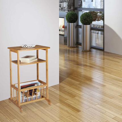 Side table with magazine rack