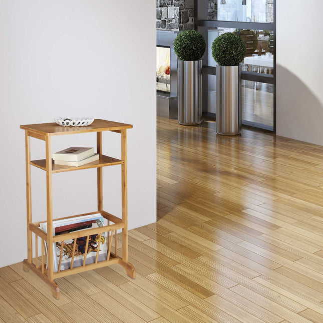 Side table with magazine rack