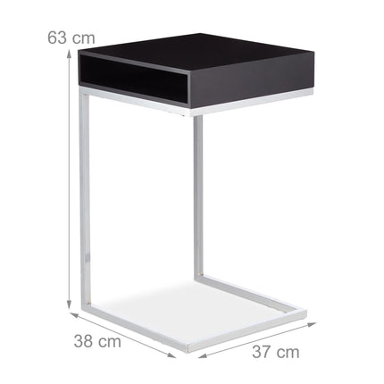 Side table with metal legs
