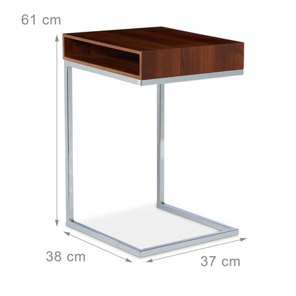 Side table with metal legs