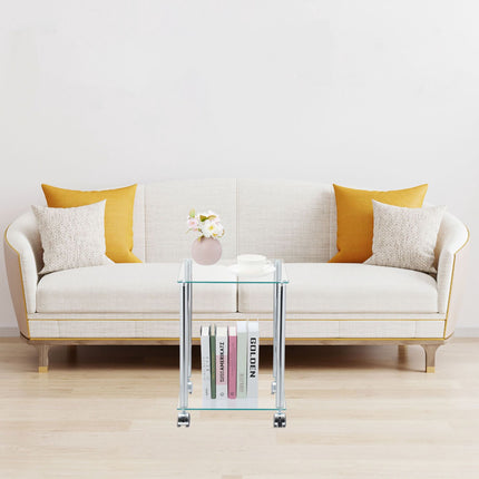 Side table with wheels