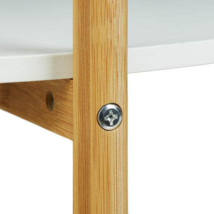 Side table with wheels and 2 levels