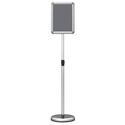 Sign Holder Stand, 8.5x11 Inch, Adjustable Height, Silver