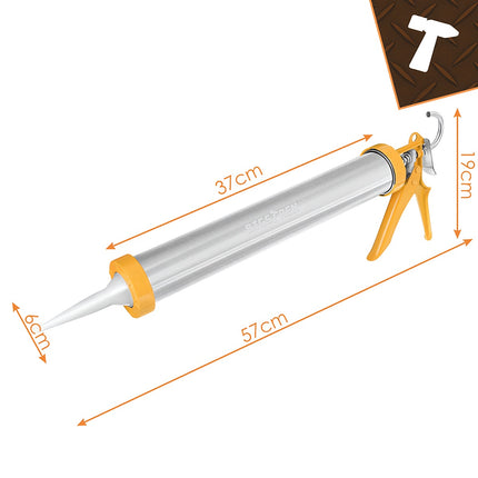 Silicone Caulking Gun 600ml with Nozzles & Spatulas