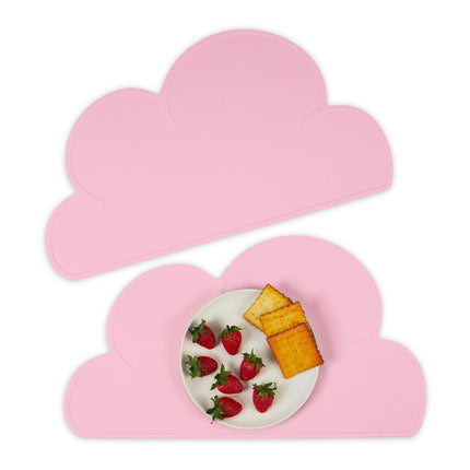 Silicone Cloud Placemats for Kids, Set of 2