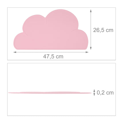 Silicone Cloud Placemats for Kids, Set of 2