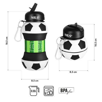 Silicone Folding Cup 550ml – Football Design
