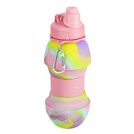Silicone Folding Water Bottle, 700ml, Pink