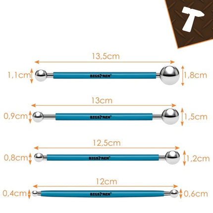 Silicone Grouting Sticks Set, 4 Pcs with Metal Balls