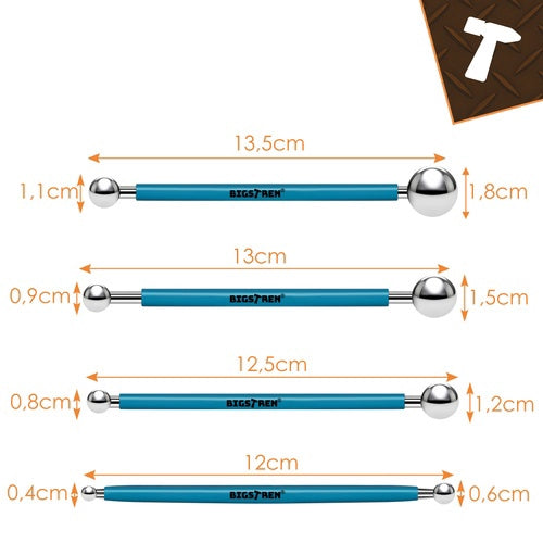 Silicone Grouting Sticks Set, 4 Pcs with Metal Balls