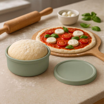 Silicone Pizza Dough Boxes with Lids, Set of 4