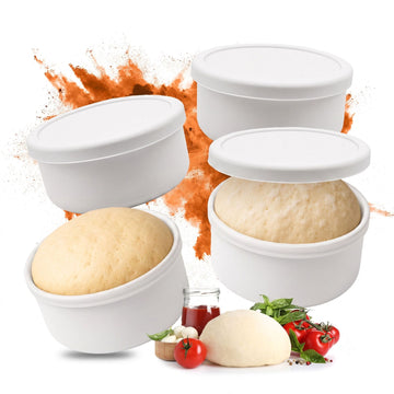 Silicone Pizza Dough Proofing Boxes with Lids, Set of 4