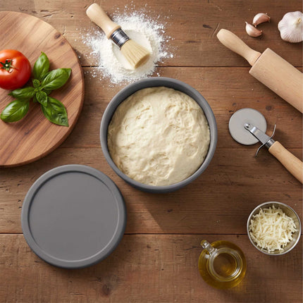 Silicone Pizza Dough Proofing Boxes with Lids, Set of 4