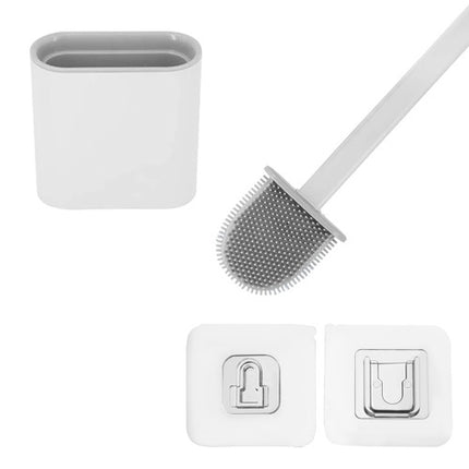 Silicone Toilet Brush with Hygienic Ventilated Holder