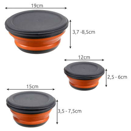 Silicone foldable bowls - 3 pcs. Ruhhy 20781