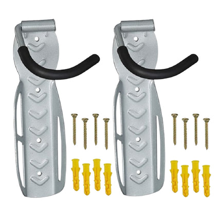 Silver bicycle wall bracket set of 2