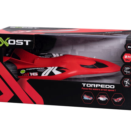 Silverlit Exost Radio Control Boat Torpedo, Red, Scale 1:18