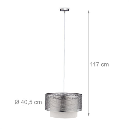 Silver pendant lamp