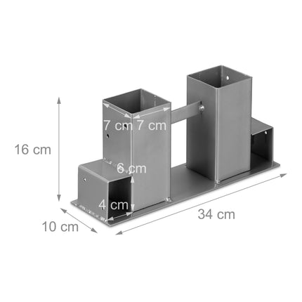 Silver wood stacking support in a set of 2