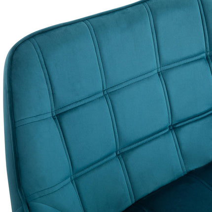 Velvet Wing Armchair, raised legs, green, 64x62x72.5 cm